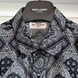 Saint Laurent Men’s Bandana Print Sleeveless Shirt